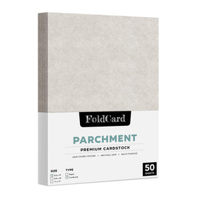 8,5 x 11 Papel pergamino Cubierta de 65 lb 176 g/m² 50 hojas