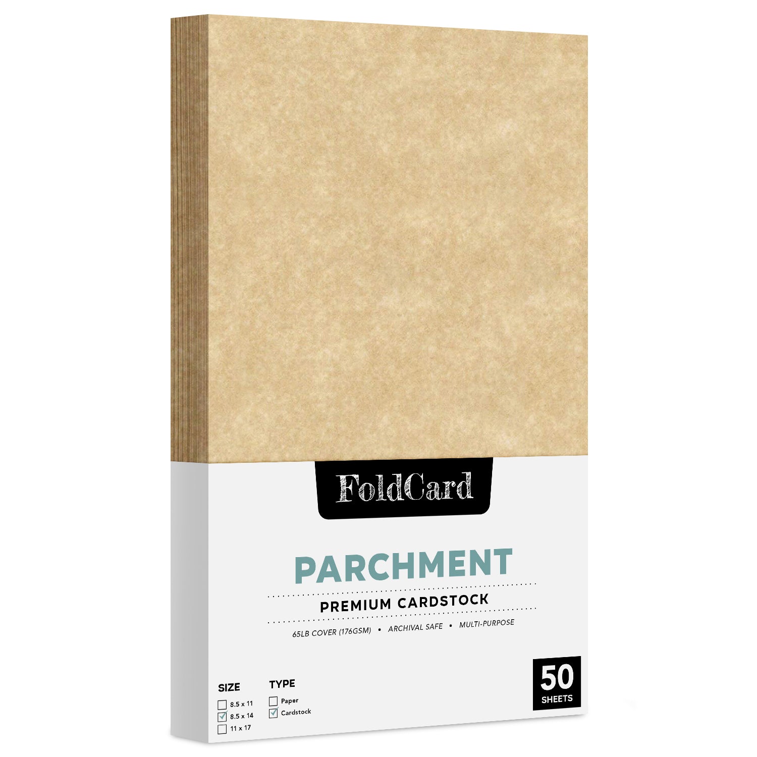 8.5 x 14 Parchment Paper 65lb Cover 176 gsm 50 Sheets