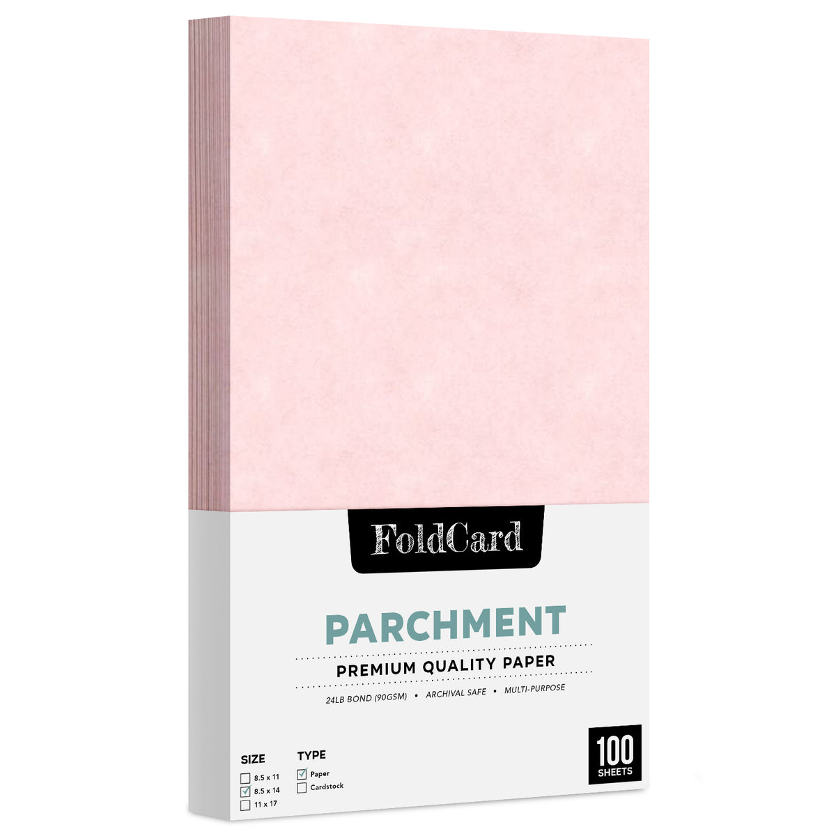 8.5 x 14 Parchment Paper 24lb Text 90gsm 100 Sheets