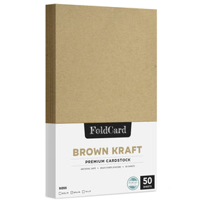 Brown Kraft Cardstock Paper, 80lb (216gsm) Cover 50 sheets Par pack