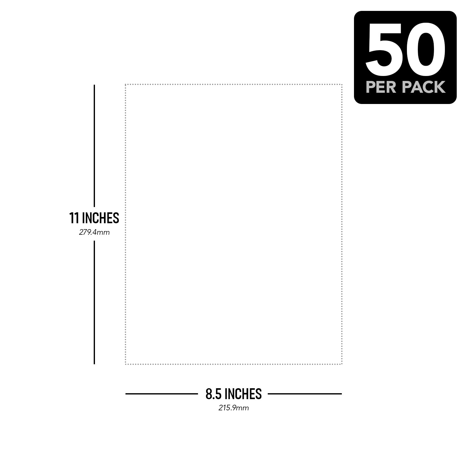 Paquete de 50 cartulinas blancas premium para todas tus necesidades de manualidades.