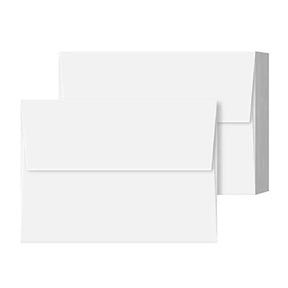 A6 White Envelopes, Gummed Flap – Fits 4.5 x 6” Greeting Cards, Wedding & Party Invitations, Bridal Showers, Announcements, Photos | 4 3/4” x 6 1/2” | 24lb Bond (60lb Text) | 25 per Pack FoldCard