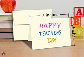 A7 - 5" X 7" Heavyweight Blank Cream/Natural Greeting Fold Over Card Sets - 50 Cards & Envelopes FoldCard