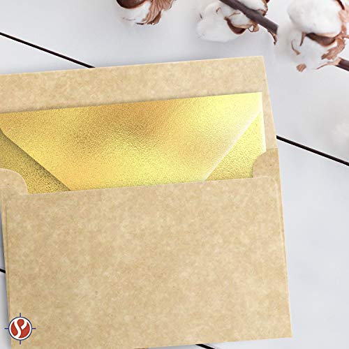 A7 Aged Parchment Envelopes 24lb Bond, 60lb Text | 25 Per Pack FoldCard