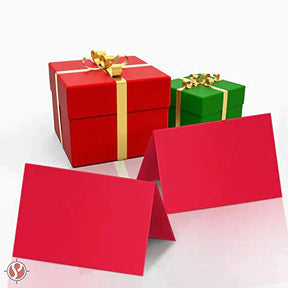 A7 Red Blank Greeting Cards with Envelopes - 5” x 7” (Folded) | 25 per Pack FoldCard