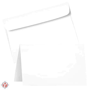 Big Blank Scored Folding Cards Set – 8.5 x 11” White Cardstock and 6 x 9” Envelopes - Set of 50 FoldCard