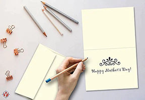 Blank Cream Color | Folding Greeting Card Sets - 50 Cards & 50 Envelopes (A7) FoldCard