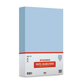 Blue 8.5 x 14" Legal Size Pastel Light Color Paper | 1 Ream of 500 Sheets FoldCard