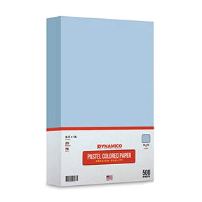 Blue 8.5 x 14" Legal Size Pastel Light Color Paper | 1 Ream of 500 Sheets FoldCard