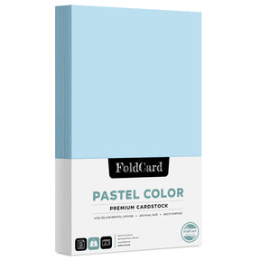 Premium Quality Pastel  Color Cardstock: 8.5 x 14 - 50 Sheets of 67lb Cover Weight