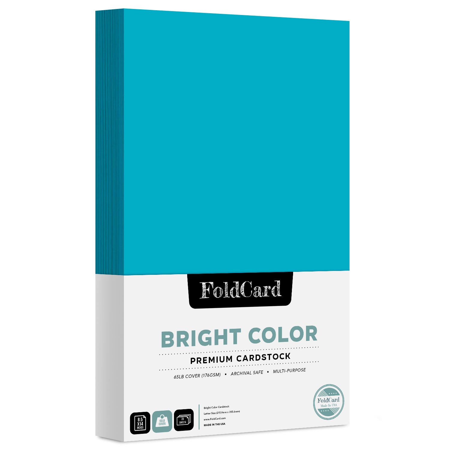 Vibrant Bright Color Cardstock for DIY Art Projects - 8.5x14 50 Sheets