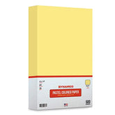 Buff 11 x 17" Pastel Light Color Regular Paper, Big Size Colored Lightweight Papers | 1 Ream of 500 Sheets FoldCard