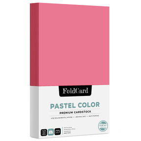 Cartulina de color pastel de primera calidad: 8.5 x 14 - 50 hojas de 67 lb Peso de cubierta