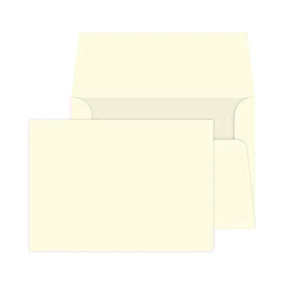 Cream Greeting Note Flat Postcards or Cards with Envelopes - 5 X 7 Inches - 50 Per Pack - This Is Not a Fold Over Card (With Envelopes) FoldCard