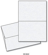 Curious Metallic - Ice Gold- 5" X 7" Heavyweight Blank Greeting Card Set of 25 FoldCard