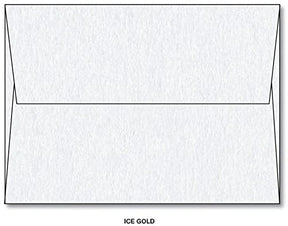 Curious Metallic - Ice Gold- 5" X 7" Heavyweight Blank Greeting Card Set of 25 FoldCard