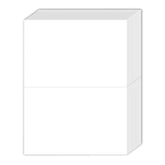 Extra Thick 100lb White Uncoated Cover Stock Half Fold Greeting Cards / Invitations, 5.5 X 8.5 Inches When Folded - 50 Cards Per Pack FoldCard