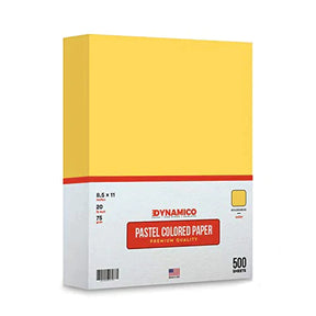 Goldenrod 8.5 x 11" Pastel Light Color Regular Paper, Colored Lightweight Papers | 1 Ream of 500 Sheets FoldCard