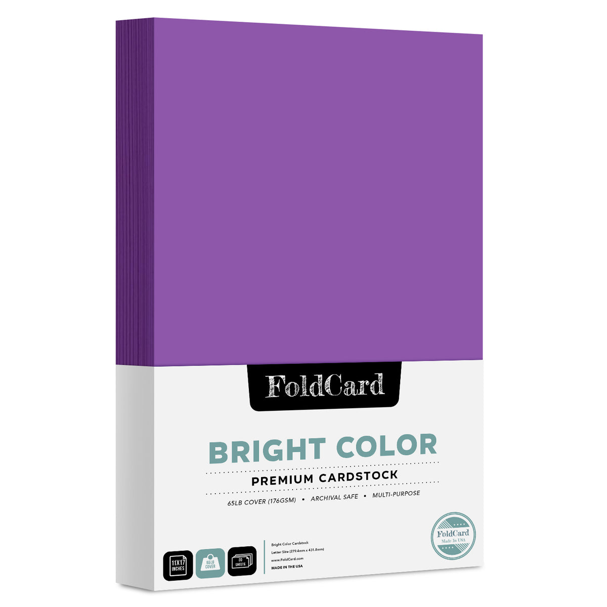 Premium Quality Bright Color Cardstock: 11 x 17 - 50 Sheets of 65lb Cover Weight