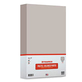 Gray 11 x 17" Pastel Light Color Regular Paper, Big Size Colored Lightweight Papers | 1 Ream of 500 Sheets FoldCard