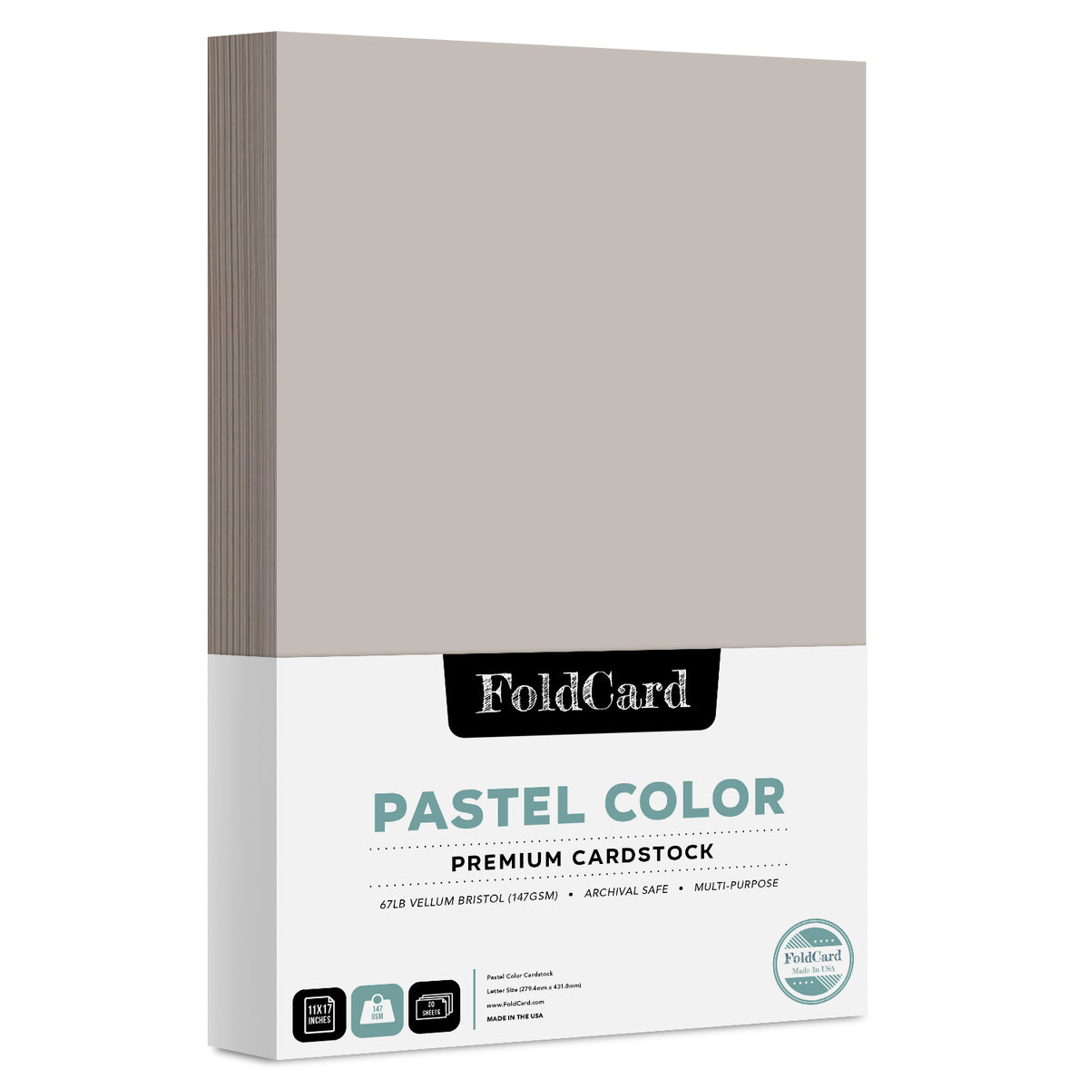 Premium Quality Pastel  Color Cardstock: 11 x 17 - 50 Sheets of 67lb Cover Weight