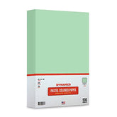 Green 8.5 x 14" Legal Size Pastel Light Color Paper | 1 Ream of 500 Sheets FoldCard