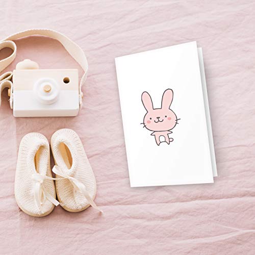 Greeting Cards - 5x7 Inches Heavyweight Blank White Card Paper- Half-Fold Design - Bulk Pack of 100 Cards FoldCard