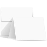 Greeting Cards Set – 4.25 x 5.5 Blank White Cardstock and A2 Envelopes Set of 25 FoldCard