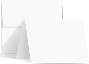 Greeting Cards Set – 4.25 x 5.5" Blank White Cardstock and Envelopes Bulk Set of 30 FoldCard
