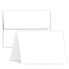 Greeting Cards Set – 5x7 Blank White Cardstock and Envelopes Bulk Set of 50 FoldCard