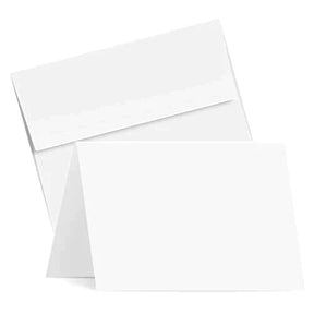 Greeting Cards Set – 5x7 Blank White Cardstock and Envelopes Perfect for Business, Invitations, Bridal Shower, Birthday, Interoffice, Invitation