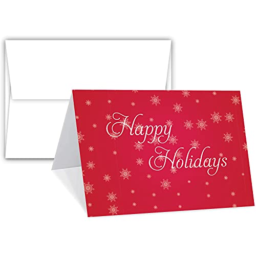 Happy Holiday Cards & Envelopes - 25 Cards & 25 Envelopes Per Pack (5 x 7) FoldCard