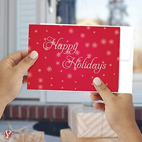 Happy Holiday Cards & Envelopes - 25 Cards & 25 Envelopes Per Pack (5 x 7) FoldCard