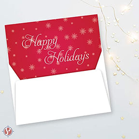 Happy Holiday Cards & Envelopes - 25 Cards & 25 Envelopes Per Pack (5 x 7) FoldCard