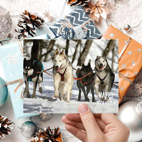 Happy Holiday Dogs and Snow Cards & Envelopes - 25 Cards & 25 Envelopes per Pack (HAPPY HOLIDAY DOGS) FoldCard