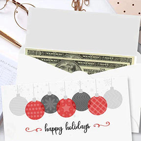 Happy Holidays Cash Envelopes, 3-5/8 x 6-1/2 Inches | 25 per Pack FoldCard