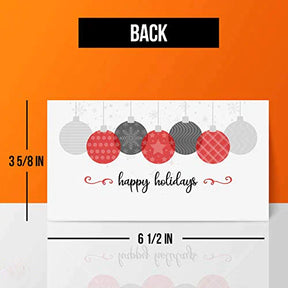 Happy Holidays Cash Envelopes, 3-5/8 x 6-1/2 Inches | 25 per Pack FoldCard