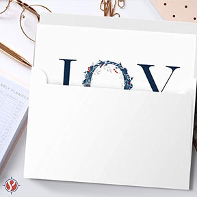 Joy Greeting Cards,  4.25 x 5.5 (A2 Size)  25 Cards and 25 Envelopes. FoldCard