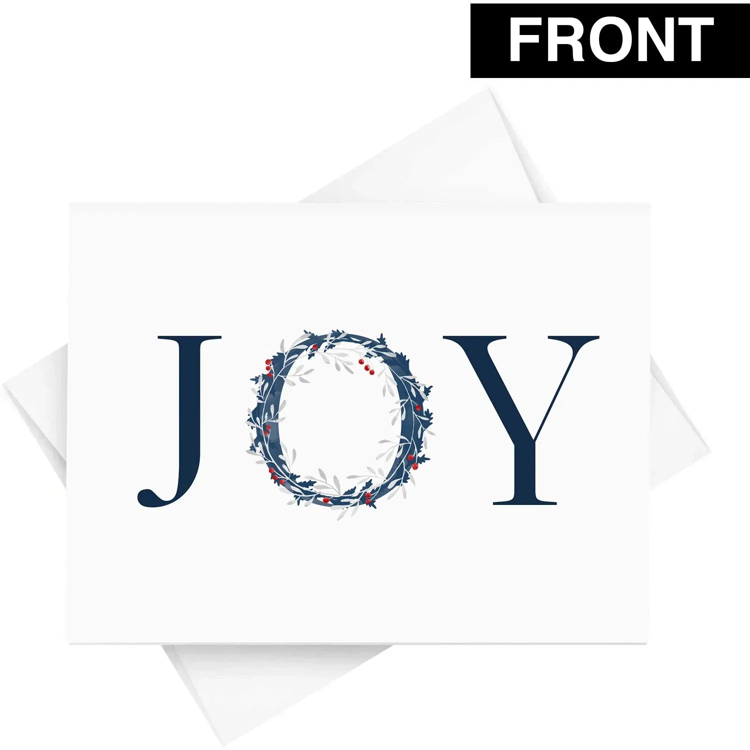 Joy Greeting Cards,  4.25 x 5.5 (A2 Size)  25 Cards and 25 Envelopes. FoldCard