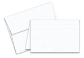 Linen Textured Greeting Cards Set – Blank White Cardstock and Envelopes Perfect for Business, Invitations, Bridal Shower, Birthday, Interoffice, Invitation Letter, Weddings | 5 x 7 | Bulk Set of 25 FoldCard