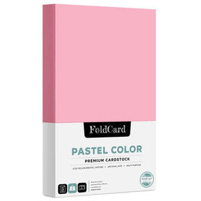 Premium Quality Pastel  Color Cardstock: 8.5 x 14 - 50 Sheets of 67lb Cover Weight