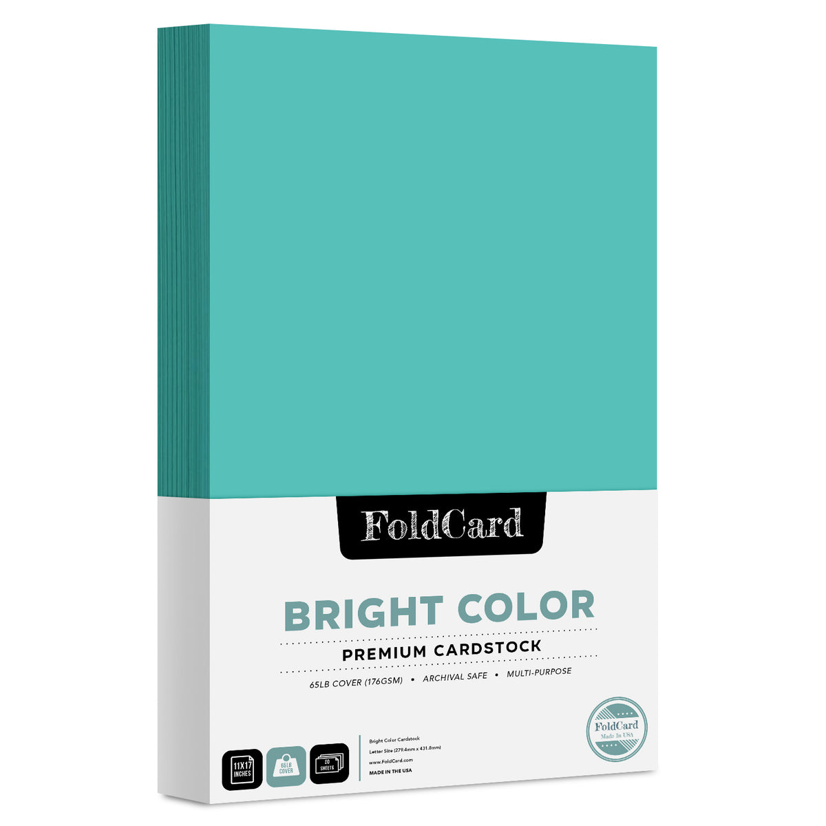 Premium Quality Bright Color Cardstock: 11 x 17 - 50 Sheets of 65lb Cover Weight