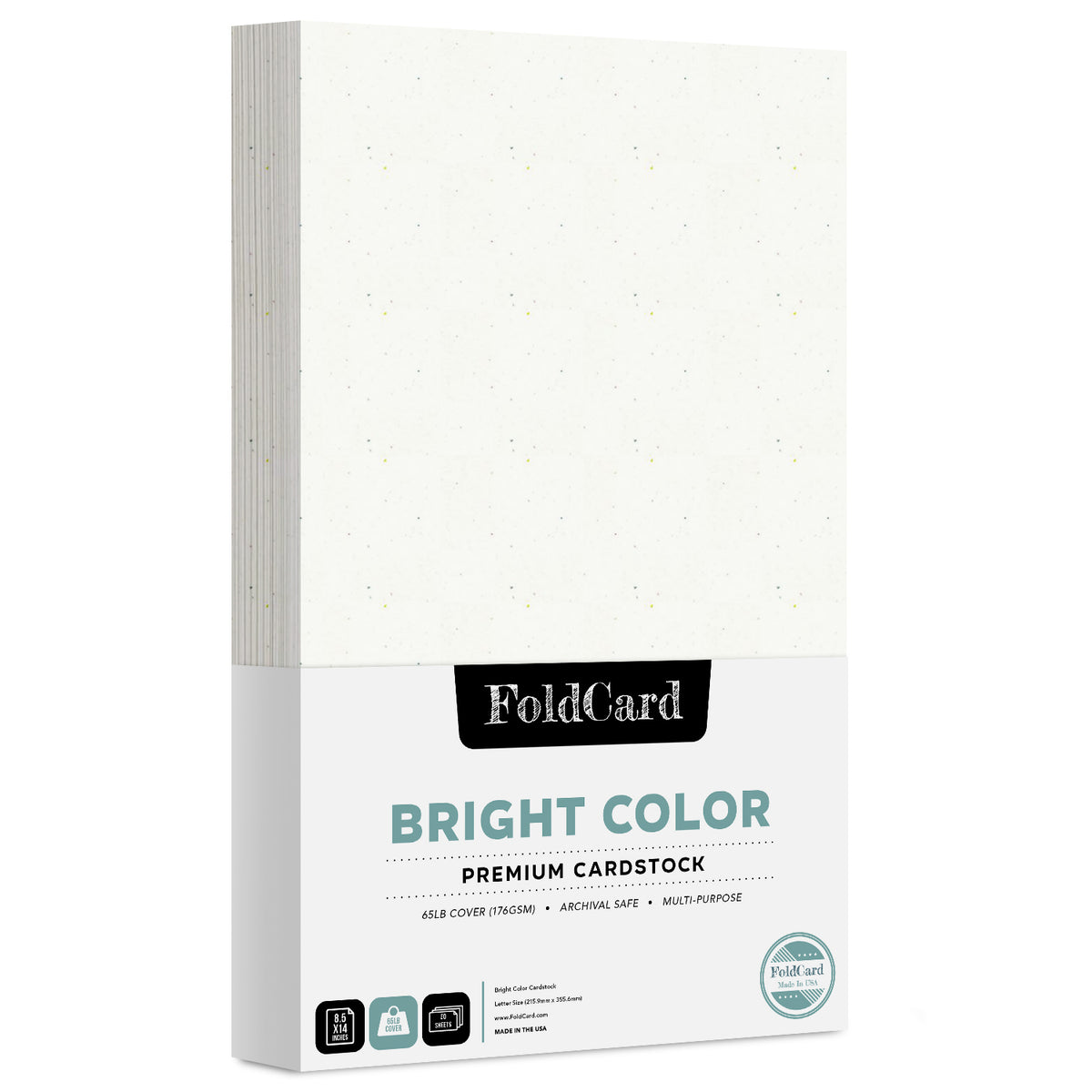 Premium Quality Bright Color Cardstock: 8.5 x 14 - 50 Sheets of 65lb Cover Weight