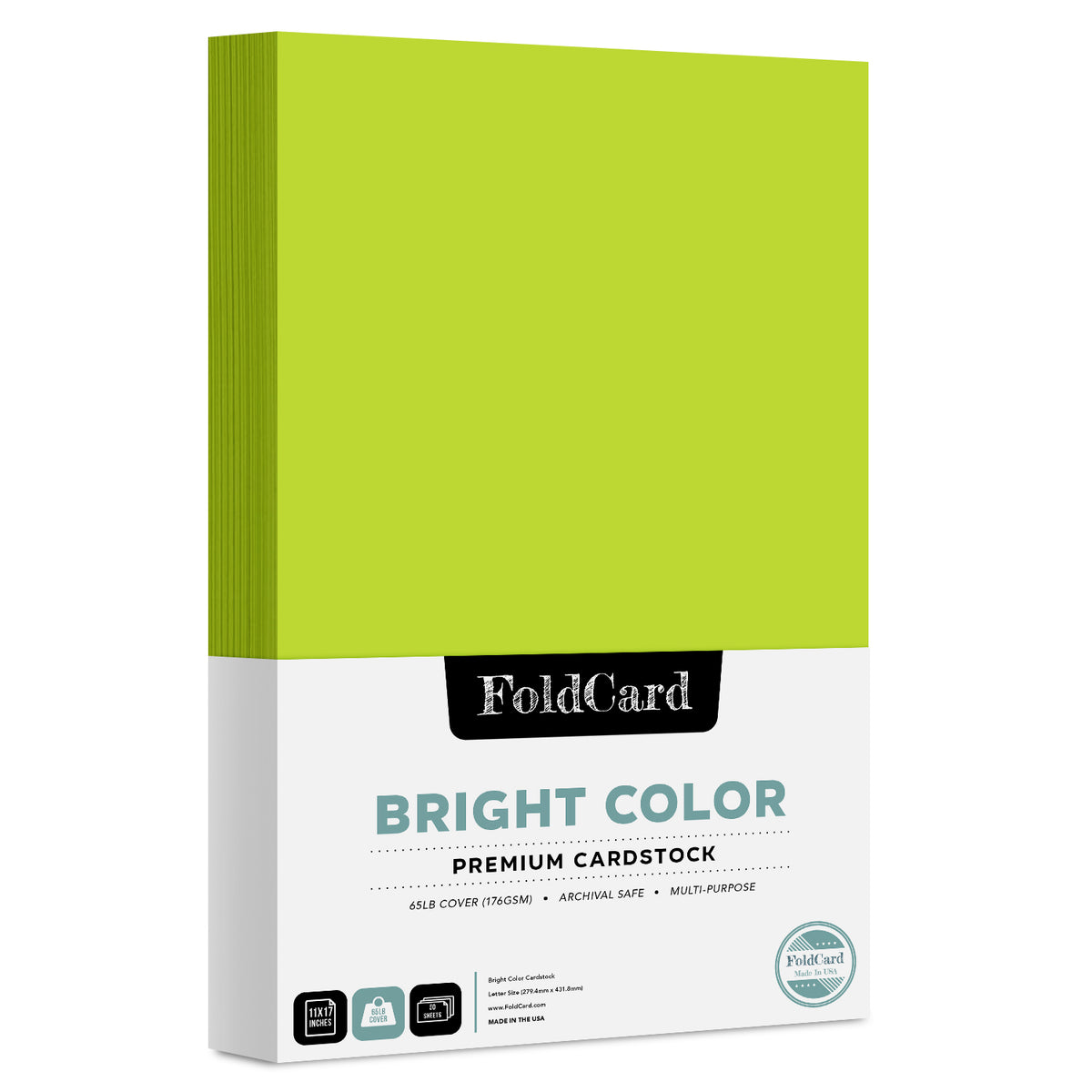 Premium Quality Bright Color Cardstock: 11 x 17 - 50 Sheets of 65lb Cover Weight