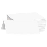 Vertical Fold Tent Cards - 4.25 x 11 Inch Heavyweight White Card Stock Paper For All Occasions - Bulk Pack of 100 Cards Per Pack FoldCard