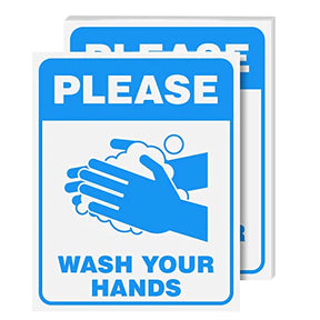 Wash Hands Sign Laminated Poster. FoldCard