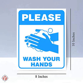 Wash Hands Sign Laminated Poster. FoldCard