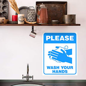 Wash Hands Sign Laminated Poster. FoldCard