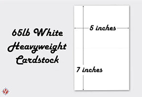 White Folding Greeting Cards - 5” x 7” When Folded in Half - 50 Sheets Per Pack FoldCard