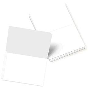 White Folding Greeting Cards - 5” x 7” When Folded in Half - 50 Sheets Per Pack FoldCard